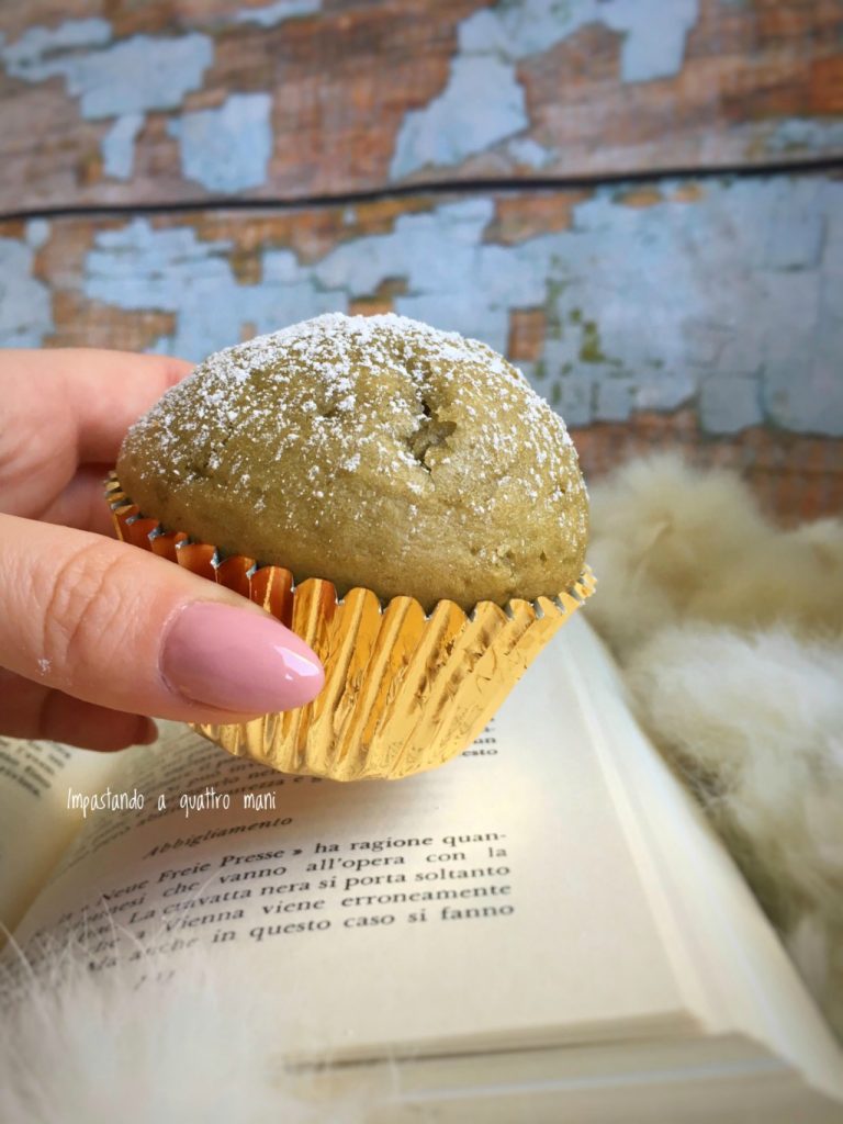 muffin al pistacchio con pasta di pistacchio
