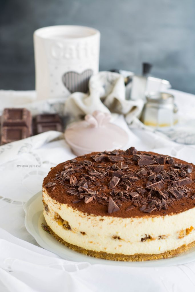 tiramisù cheesecake con uova pastorizzate