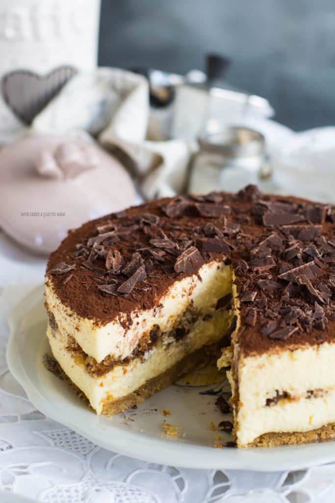 tiramisù cheesecake con uova pastorizzate