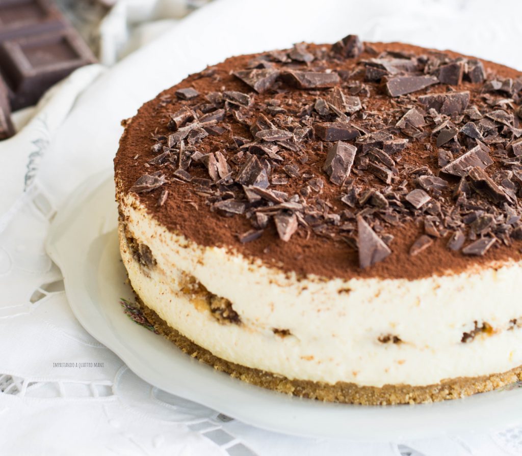tiramisù cheesecake con uova pastorizzate