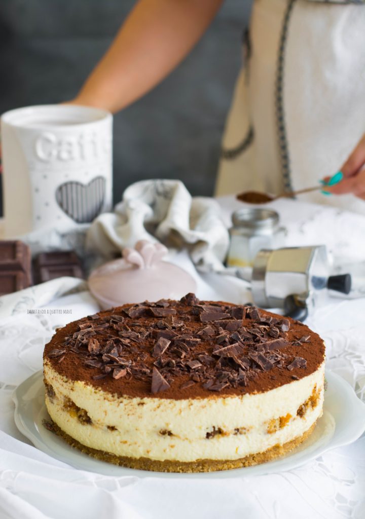 tiramisù cheesecake con uova pastorizzate