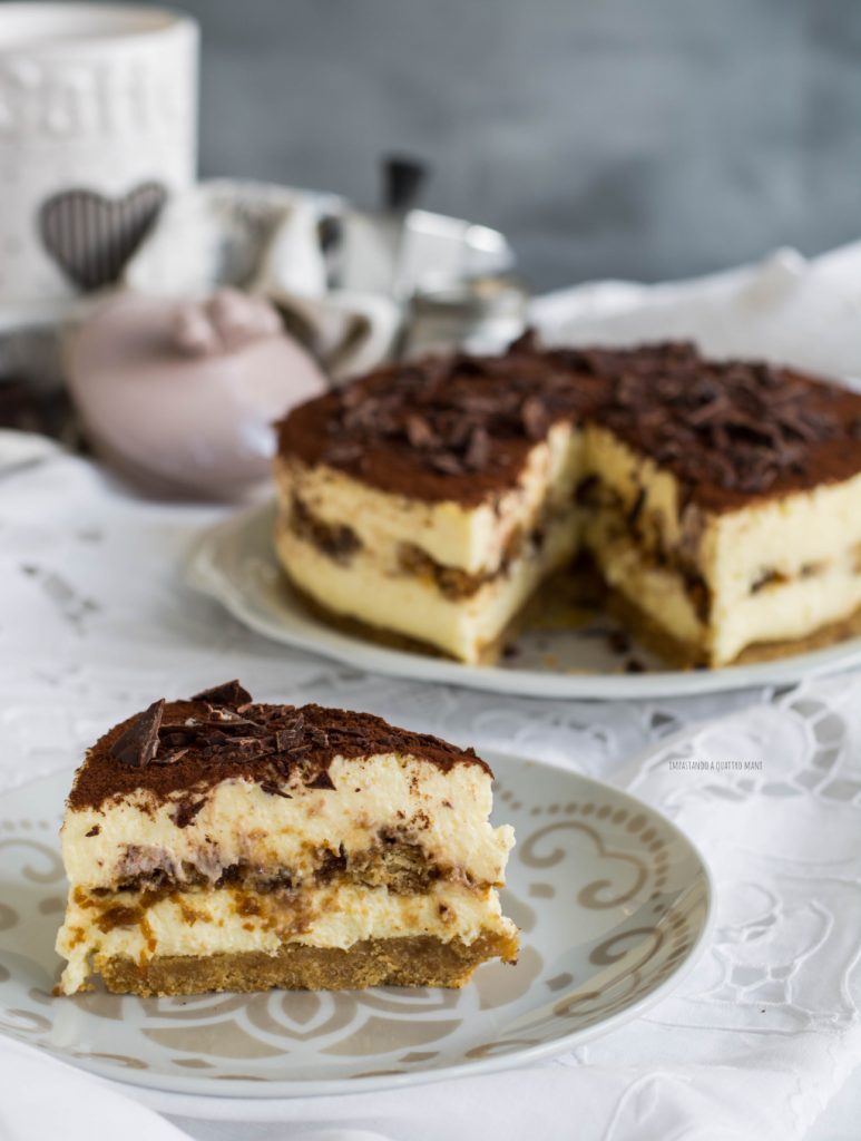 tiramisù cheesecake con uova pastorizzate